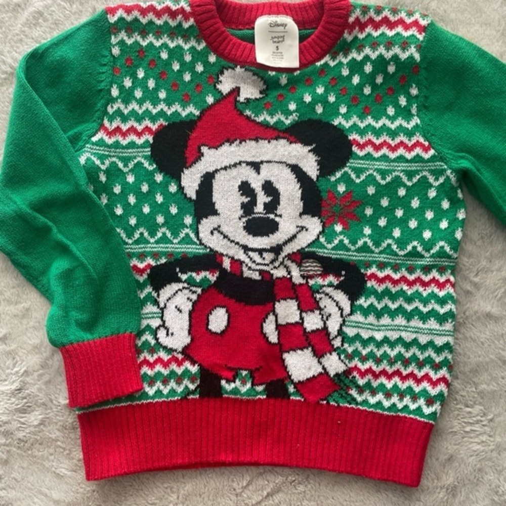 Disney Jumping Beans Mickey Mouse Christmas Sweater kids size 5
